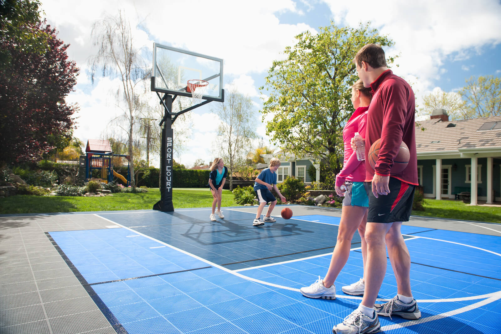 Cost Of Building Backyard Basketball Court Sport Court Game Court