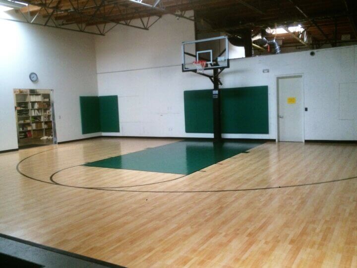 California Drywall Indoor Warehouse Half Court Basketball Court Alameda Oakland Hayward Bay Area California, Maple Select