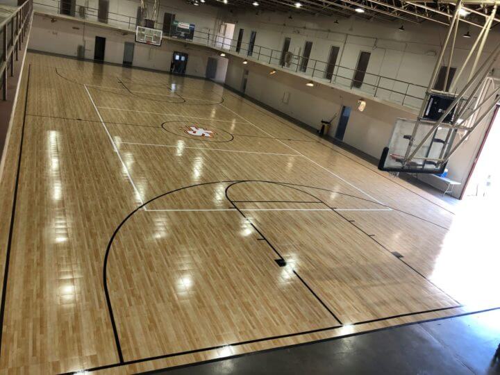 Commercial Indoor Sport Court Response HG Maple Select Wood Look, St Francis High School, Sacramento, CA