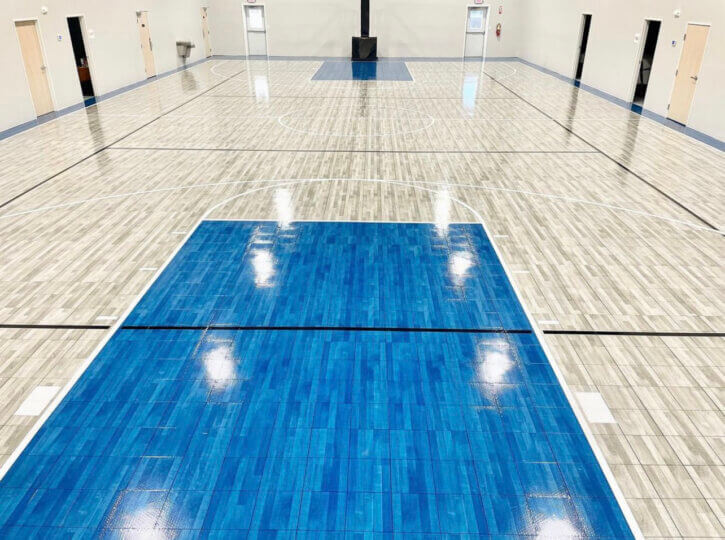 Indoor Commercial Sport Court Surfacing Custom Basketball Court