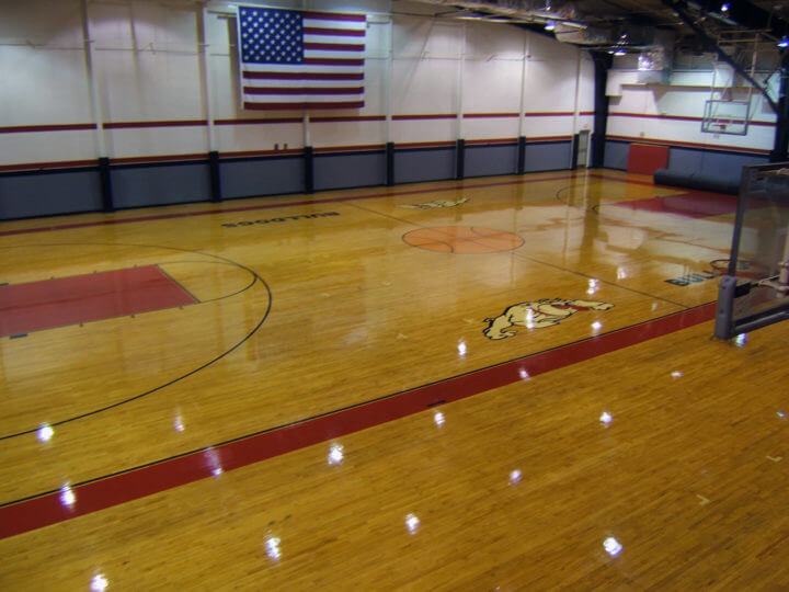 Wood Floor GA Military Sport Court. AllSport America